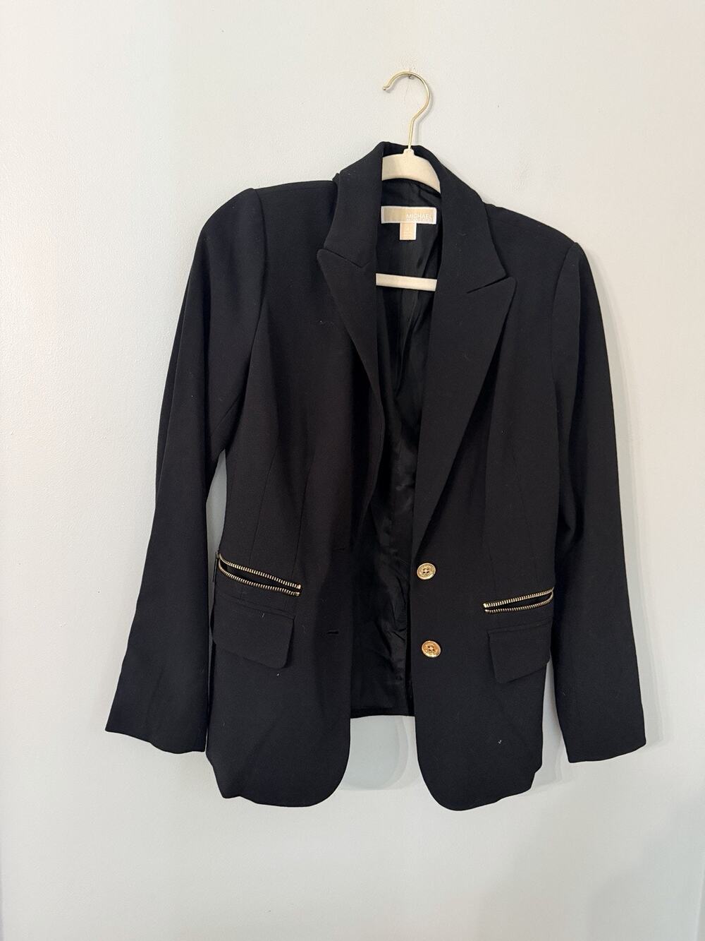 Michael Kors Black Blazer with Gold Accents 4